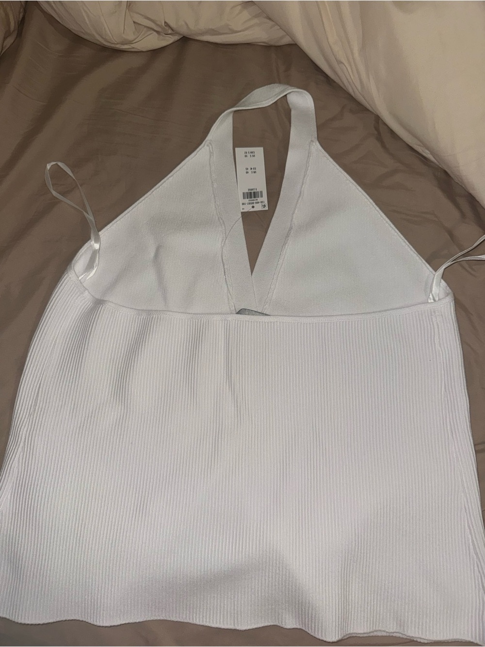 Abercrombie Ribbed White Halter XL - Picture 4 of 5